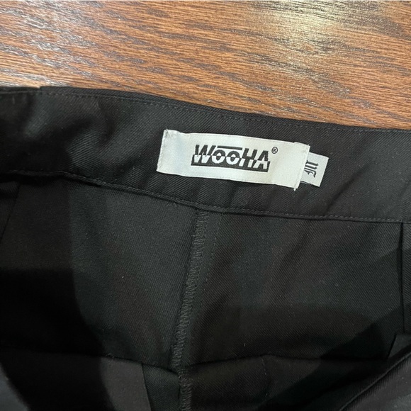 y2k black open leg metal detailed straight leg pants street wear grunge punk - Picture 5 of 9